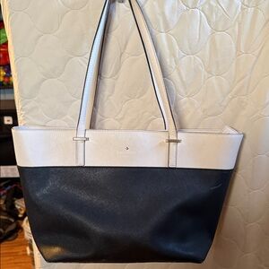 kate spade Black and Cream Two-Tone Tote